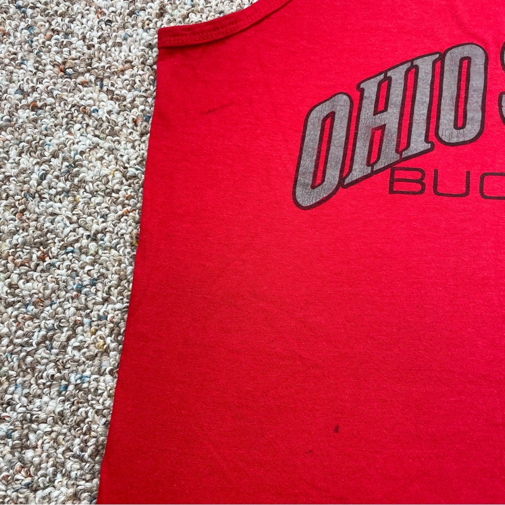 VTG 90s Ohio State Buckeyes Single Stitch Sleeveless Tank Top t-shirt adult sz S - Picture 10 of 12